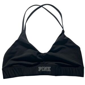 PINK Victoria's Secret Ultimate Black Sports Bra